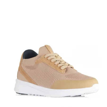 Napoli Elevator Sneaker dunkelsand +6 cm