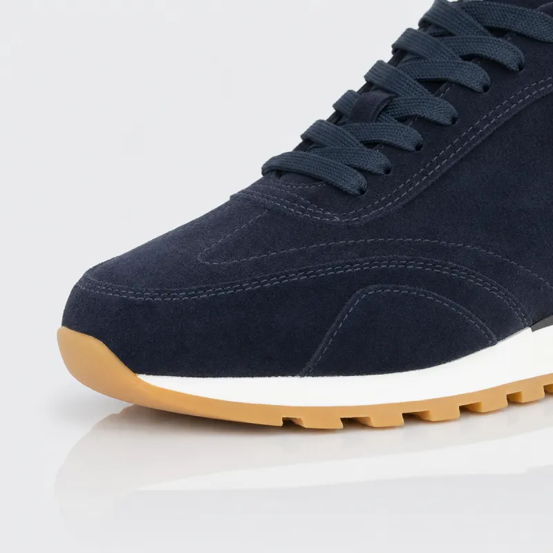 Sportschuhe mit einem integriertem Absatz für Männer | Marineblau +7,5cm | Mario Bertulli