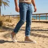 Sneaker mit Erhöhung Milano Taupe +6 cm