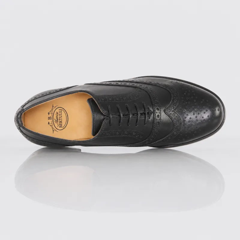 Richelieu kompensiert Herren | Schwarz +6 CM | Mario Bertulli