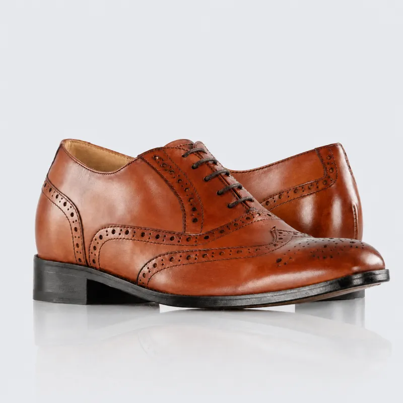 Richelieu kompensiert Herren | Braun +6 CM | Mario Bertulli