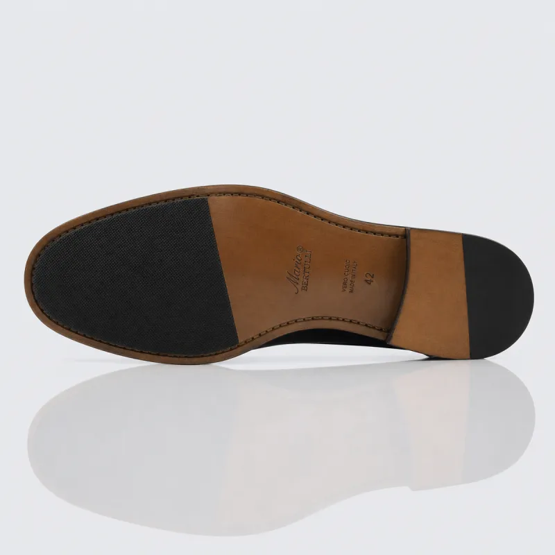 Richelieu kompensiert Herren | Schwarz +6 CM | Mario Bertulli