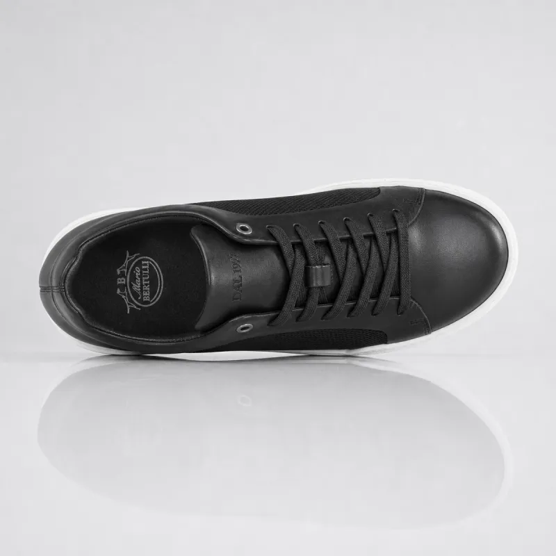Sneaker mit Absatz Herren |Schwarz +6cm | Mario Bertulli