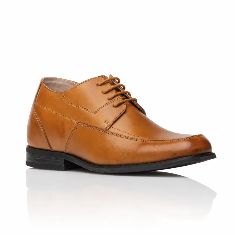 Schnürschuh Brighton Braun +6cm