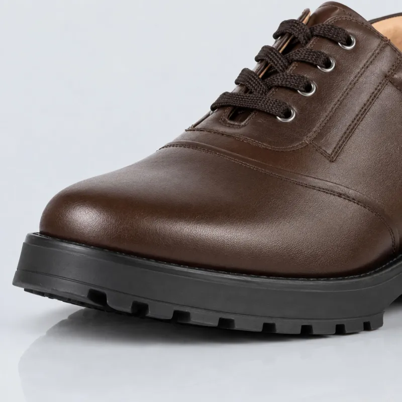Herren-Derby-Schnürschuh mit Keilsohle | Schwarz +9 CM | Mario Bertulli