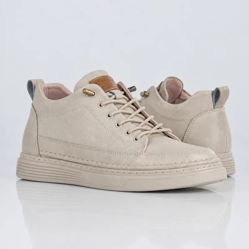 Beige Catania Sneaker +5 cm