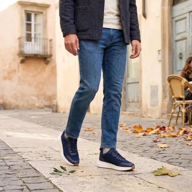 Sneaker Meda Blau +6.5cm