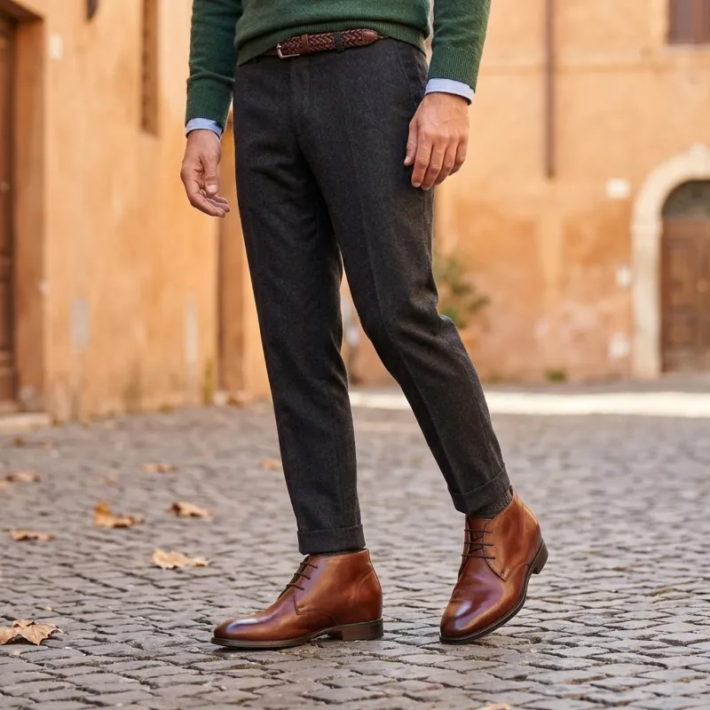 Stiefel Empoli Braun +6,5cm