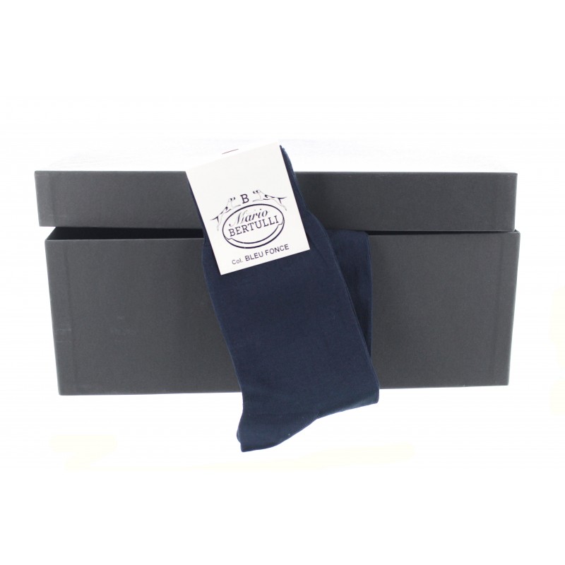 Vorderansicht Socken Dunkelblau | Herrenschuhe – Mario Bertulli
