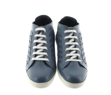 Vorderansicht  Sneaker Sassello Blau | +5.5cm mehr Körpergröße | Herrenschuhe – Mario Bertulli