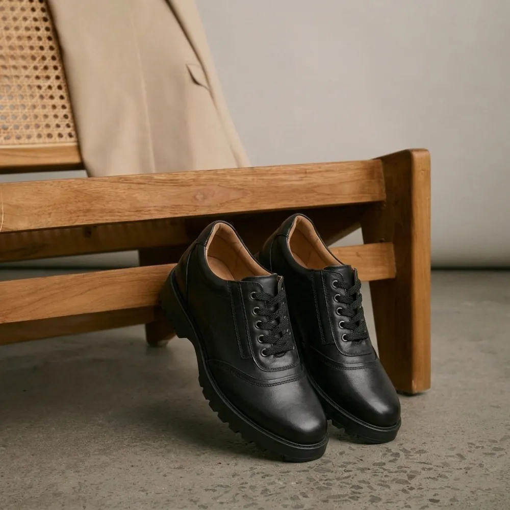 Osimo Erhöhungschuhe Schwarz +9 cm