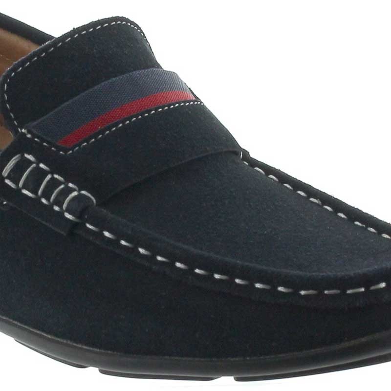 Height increasing loafers Men - Navy blue - Nubuk - +2.0'' / +5 CM - Sardegna - Mario Bertulli