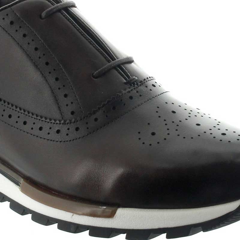 Height Increasing Sneakers Men - Brown - Leather - +2.6'' / +6,5 CM - Agerola - Mario Bertulli