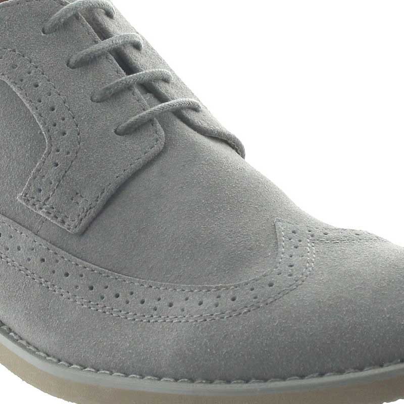 Height Increasing Derby Shoes Men - Grey - Nubuk - +2.8'' / +7 CM - Deliceto - Mario Bertulli