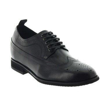 Height Increasing Derby Shoes Men - Black - Leather - +3.0'' / +7,5 CM - Gargano - Mario Bertulli