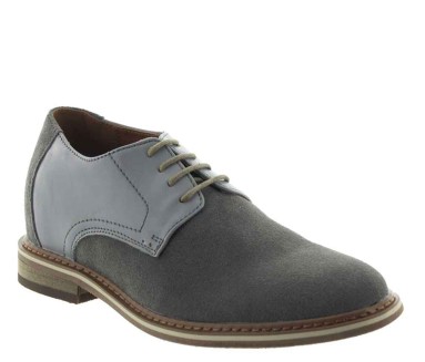 Height Increasing Oxfords Men - Light grey - Nubuk / Leather - +2.4'' / +6 CM - Trabia - Mario Bertulli