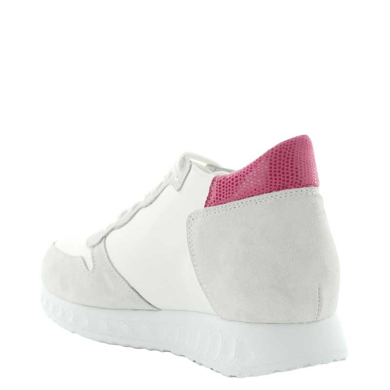 Aria height increasing sneaker white/pink +2.8"