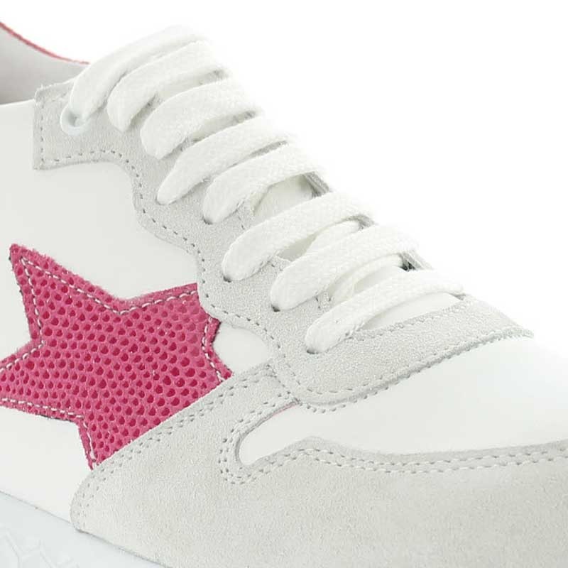 Aria height increasing sneaker white/pink +2.8"