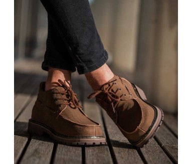 Height Increasing Boat Shoes | Brown +2.6" | Mario Bertulli