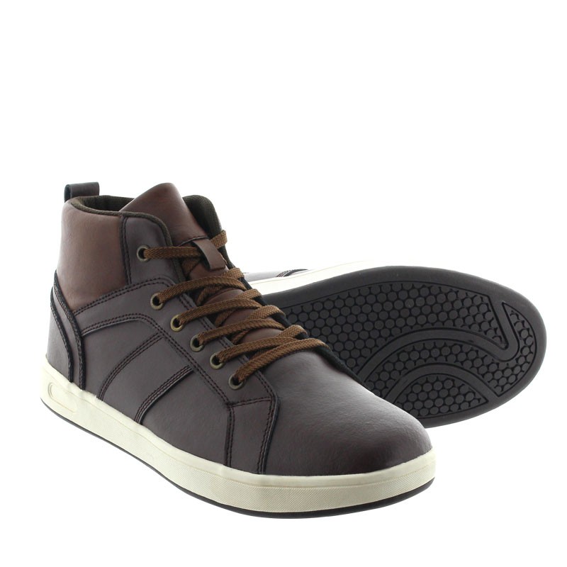 Height Increasing Sneakers Men - Brown - Leather - +2.4'' / +6 CM - Cervo - Mario Bertulli