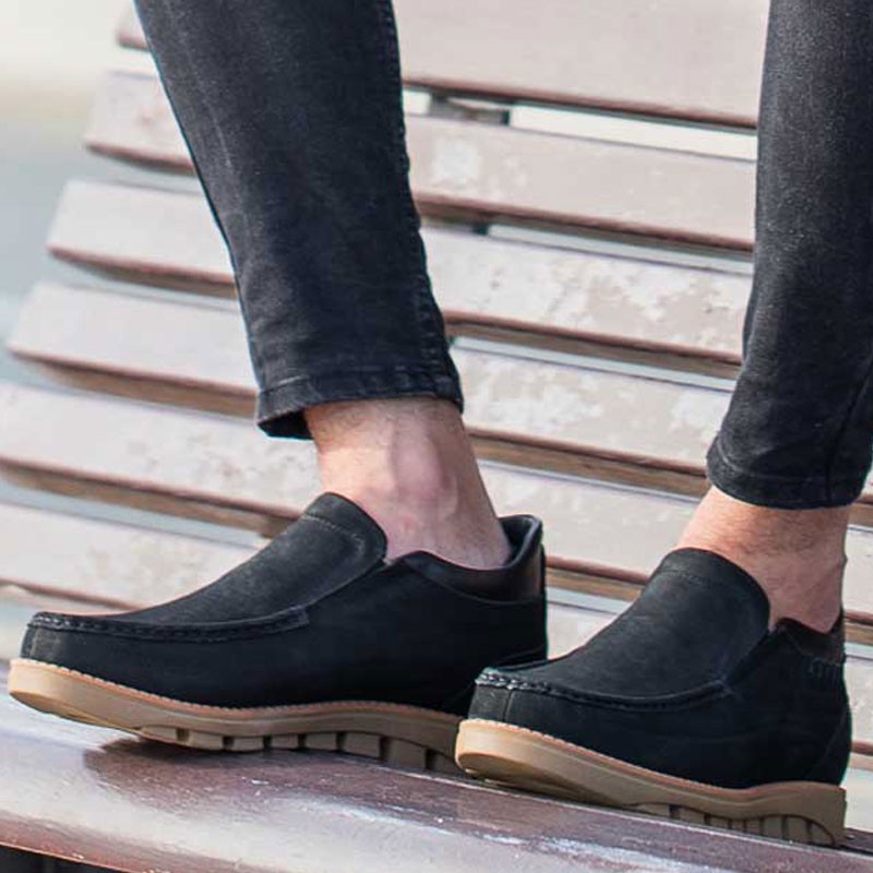 Height increasing loafers | Balck +2.2