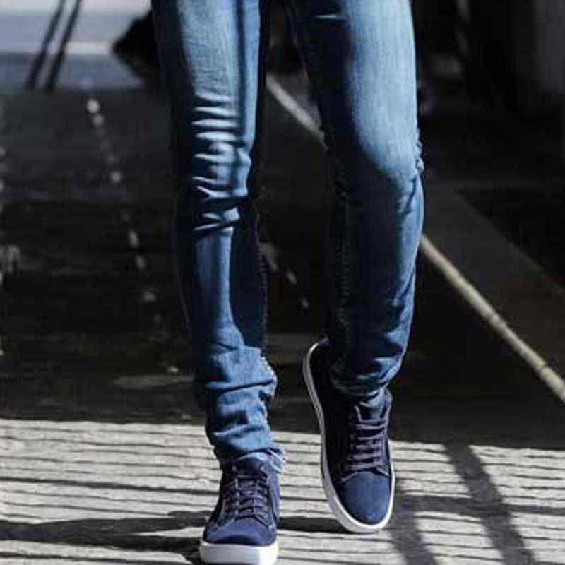 Height Increasing Sports Shoes Men - Blue - Leather - +2.4'' / +6 CM - Mondolfo - Mario Bertulli