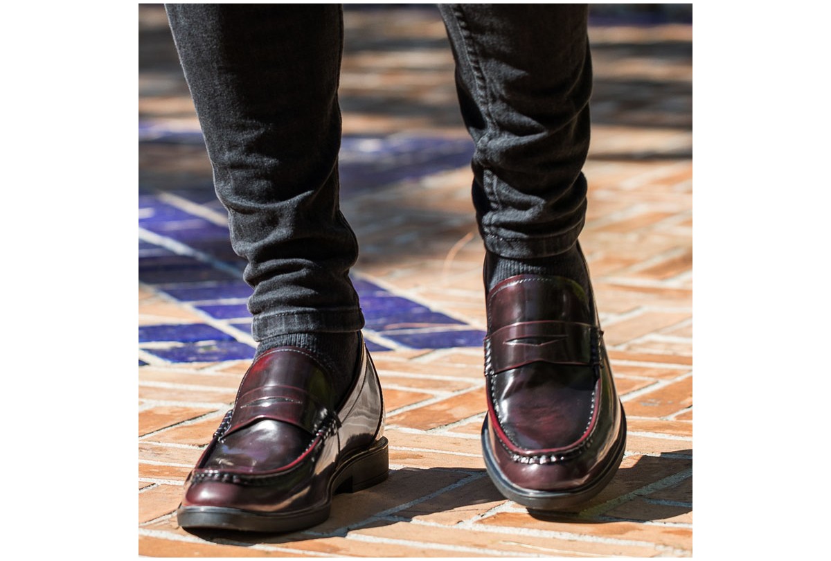 men's burgundy loafers