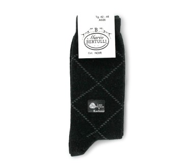 Black wool/cashmere socks - Cashmere Socks from Mario Bertulli - specialist in height increasing shoes