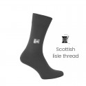 Anthracite Scottish lisle thread socks - Scottish Lisle Cotton Socks from Mario Bertulli - specialist in height increasing shoes