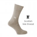 Beige Scottish lisle thread socks - Scottish Lisle Cotton Socks from Mario Bertulli - specialist in height increasing shoes