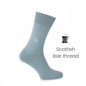 Blue sky Scottish lisle thread socks - Scottish Lisle Cotton Socks from Mario Bertulli - specialist in height increasing shoes