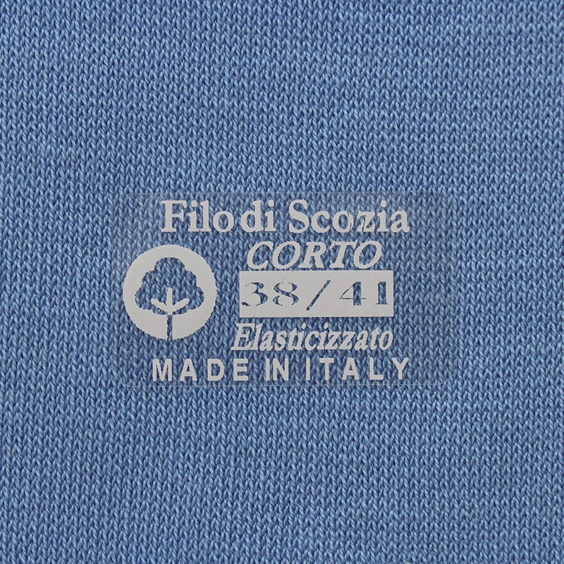 Light blue Scottish lisle thread socks - Scottish Lisle Cotton Socks from Mario Bertulli - specialist in height increasing shoes