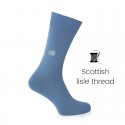 Light blue Scottish lisle thread socks - Scottish Lisle Cotton Socks from Mario Bertulli - specialist in height increasing shoes