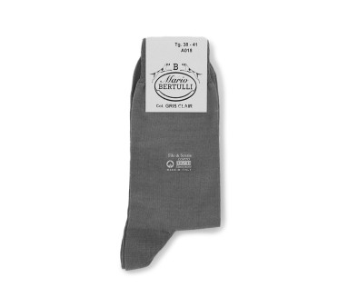 Light grey Scottish lisle thread socks - Scottish Lisle Cotton Socks from Mario Bertulli - specialist in height increasing shoes