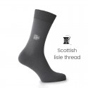 Light grey Scottish lisle thread socks - Scottish Lisle Cotton Socks from Mario Bertulli - specialist in height increasing shoes