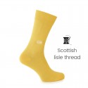 Yellow Scottish lisle thread socks - Scottish Lisle Cotton Socks from Mario Bertulli - specialist in height increasing shoes