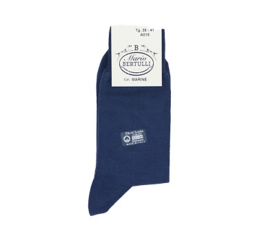 Blue sea Scottish lisle thread socks - Scottish Lisle Cotton Socks from Mario Bertulli - specialist in height increasing shoes