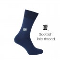 Blue sea Scottish lisle thread socks - Scottish Lisle Cotton Socks from Mario Bertulli - specialist in height increasing shoes