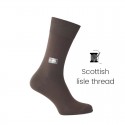Brown Scottish lisle thread socks - Scottish Lisle Cotton Socks from Mario Bertulli - specialist in height increasing shoes