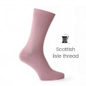 Light pink Scottish lisle thread socks - Scottish Lisle Cotton Socks from Mario Bertulli - specialist in height increasing shoes