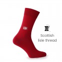 Red Scottish lisle thread socks - Scottish Lisle Cotton Socks from Mario Bertulli - specialist in height increasing shoes