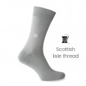Grey Scottish lisle thread socks - Scottish Lisle Cotton Socks from Mario Bertulli - specialist in height increasing shoes