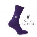 Purple Scottish lisle thread socks - Scottish Lisle Cotton Socks from Mario Bertulli - specialist in height increasing shoes