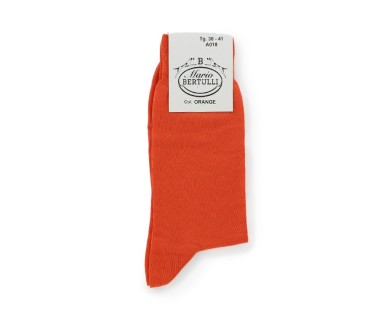 Orange Scottish lisle thread socks - Scottish Lisle Cotton Socks from Mario Bertulli - specialist in height increasing shoes