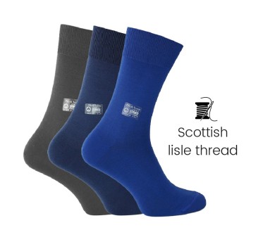 3 pairs socks box - blue/anthracite/dark blue - Luxury Packs of Socks from Mario Bertulli - specialist in height increasing shoe