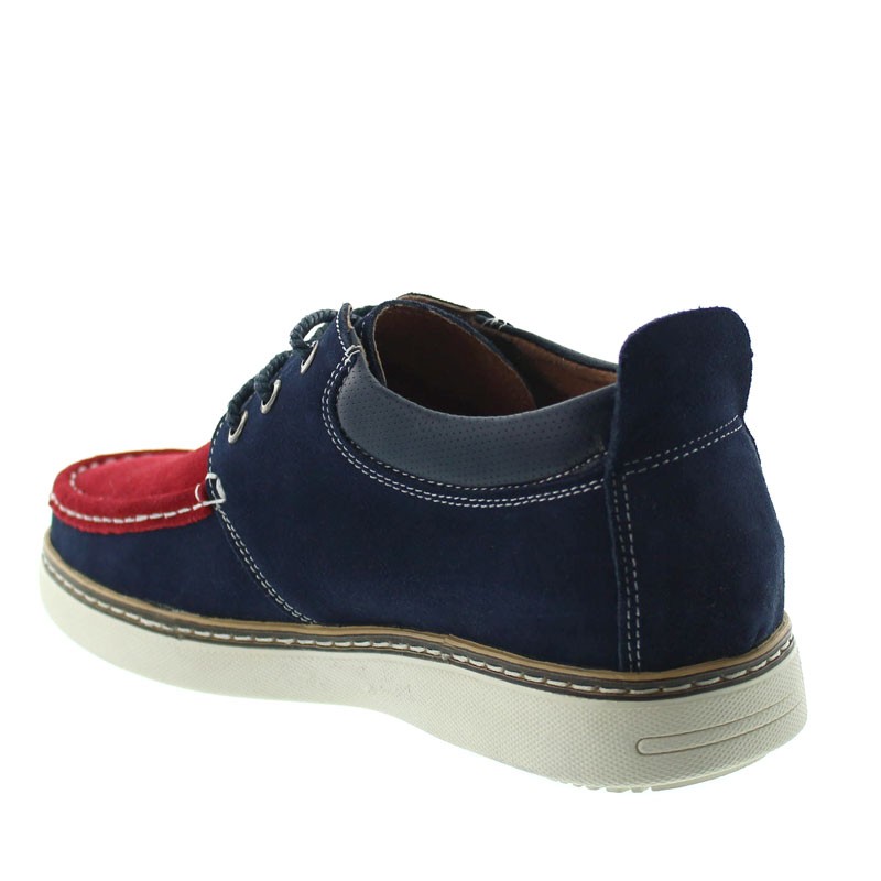 Pistoia Elevator Shoes Navy blue/red +2.2''