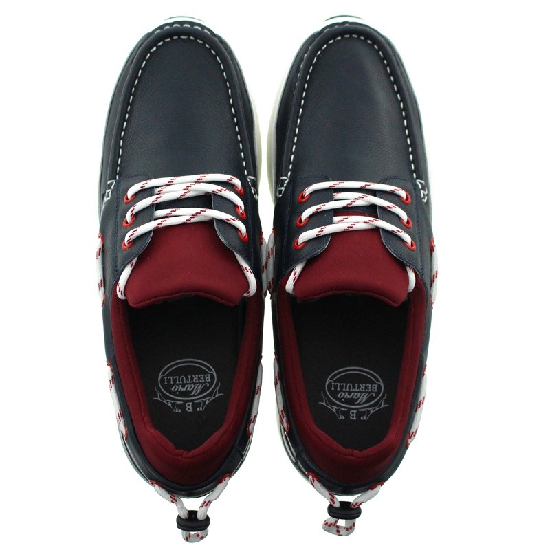 Diano Elevator Shoes Navy blue/red +2.4''