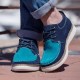 Pistoia Elevator Shoes Navy blue/turquoise +2.2''