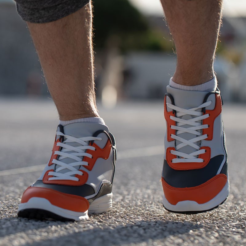 Elevator Sport Shoes Levanto Grey/Orange +2.8"