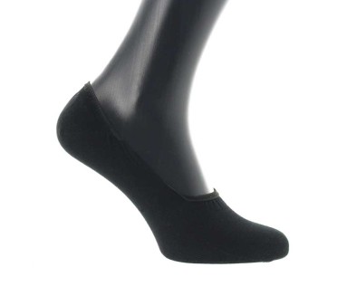 Black invisible Scottish lisle thread socks